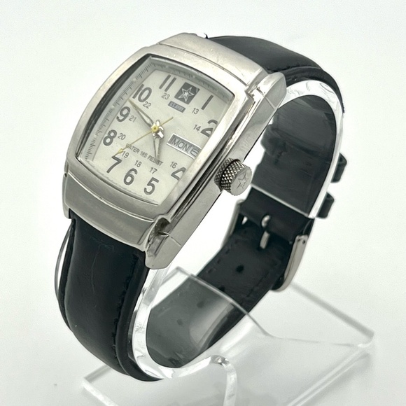 Unisex US Army Rectangular All Stainless Steel Watch Working - Picture 4 of 9